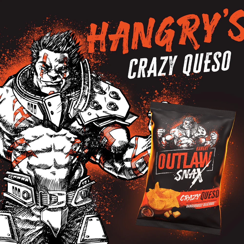 Chips tortilla Outlaw Snax Crazy Queso
