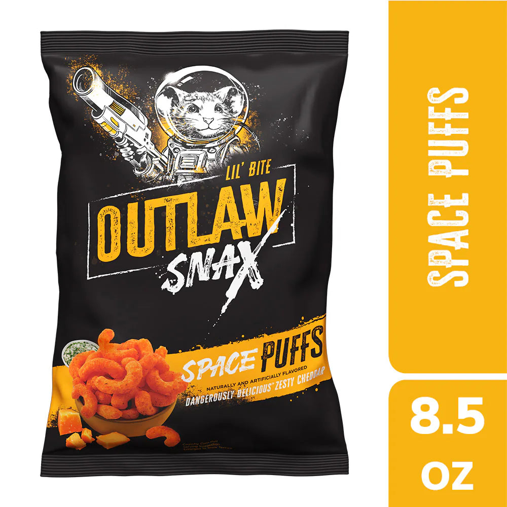 Outlaw Snax Zesty Cheddar Space Puffs