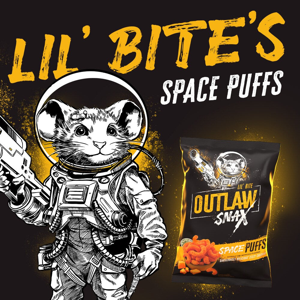 Outlaw Snax Zesty Cheddar Space Puffs