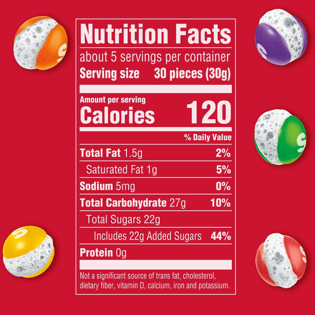 Skittles Pop'd Originals Freeze Dried Candy