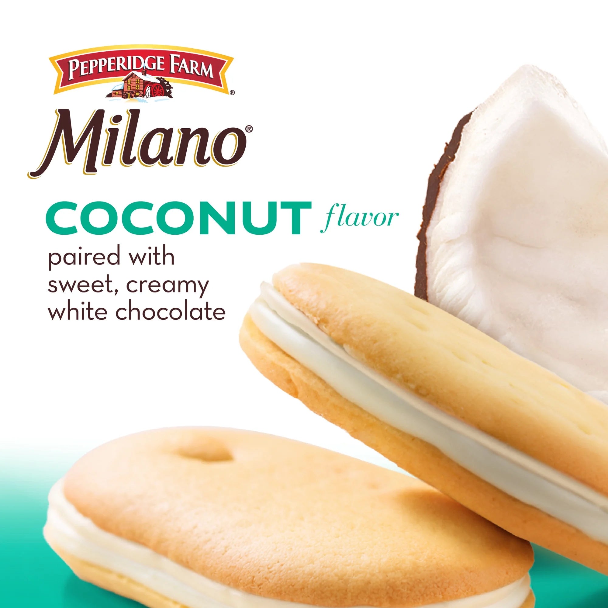 Pepperidge Farm Milano White Chocolate Coconut Flavored Cookies – Classic American Cookies
