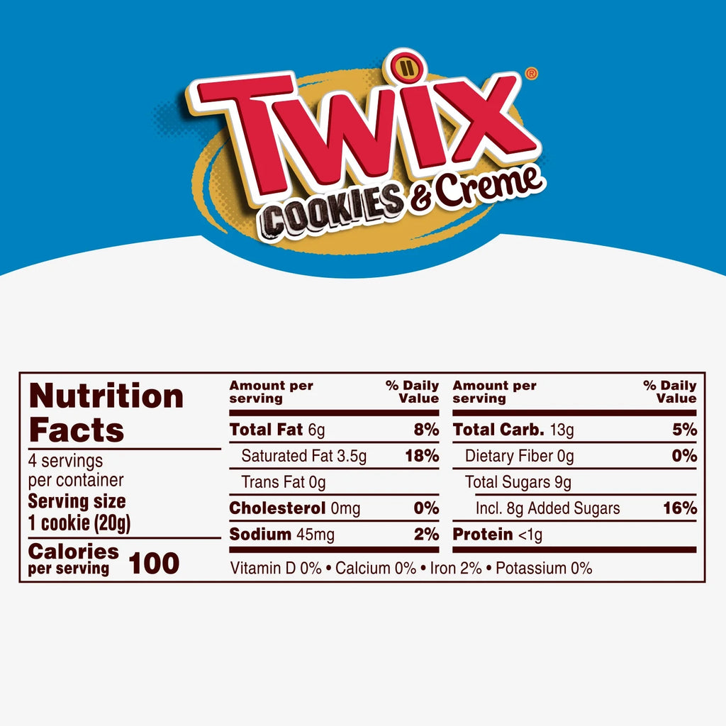 Twix Cookies & Creme Chocolate Candy Bar