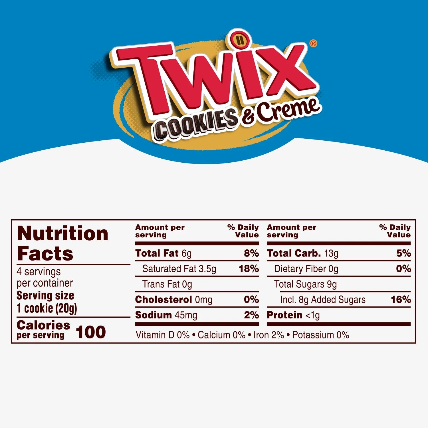 Twix Cookies & Creme Chocolate Candy Bar