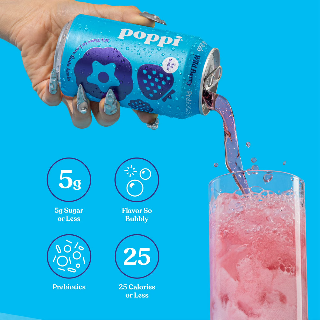 poppi Prebiotic Soda Wild Berry
