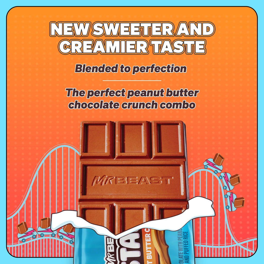 Barre croquante chocolat et beurre de cacahuète MrBeast Feastables