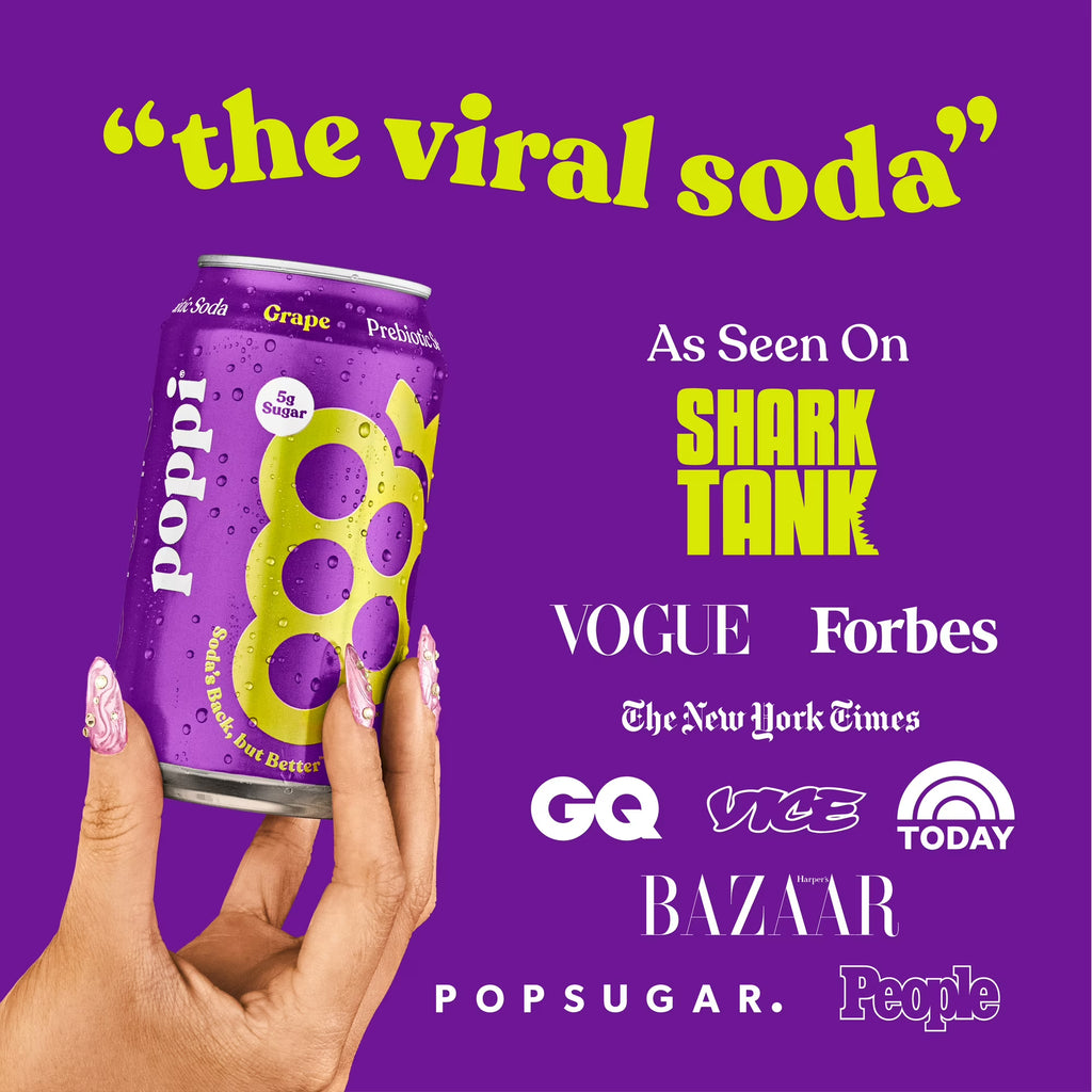 poppi Prebiotic Soda Grape