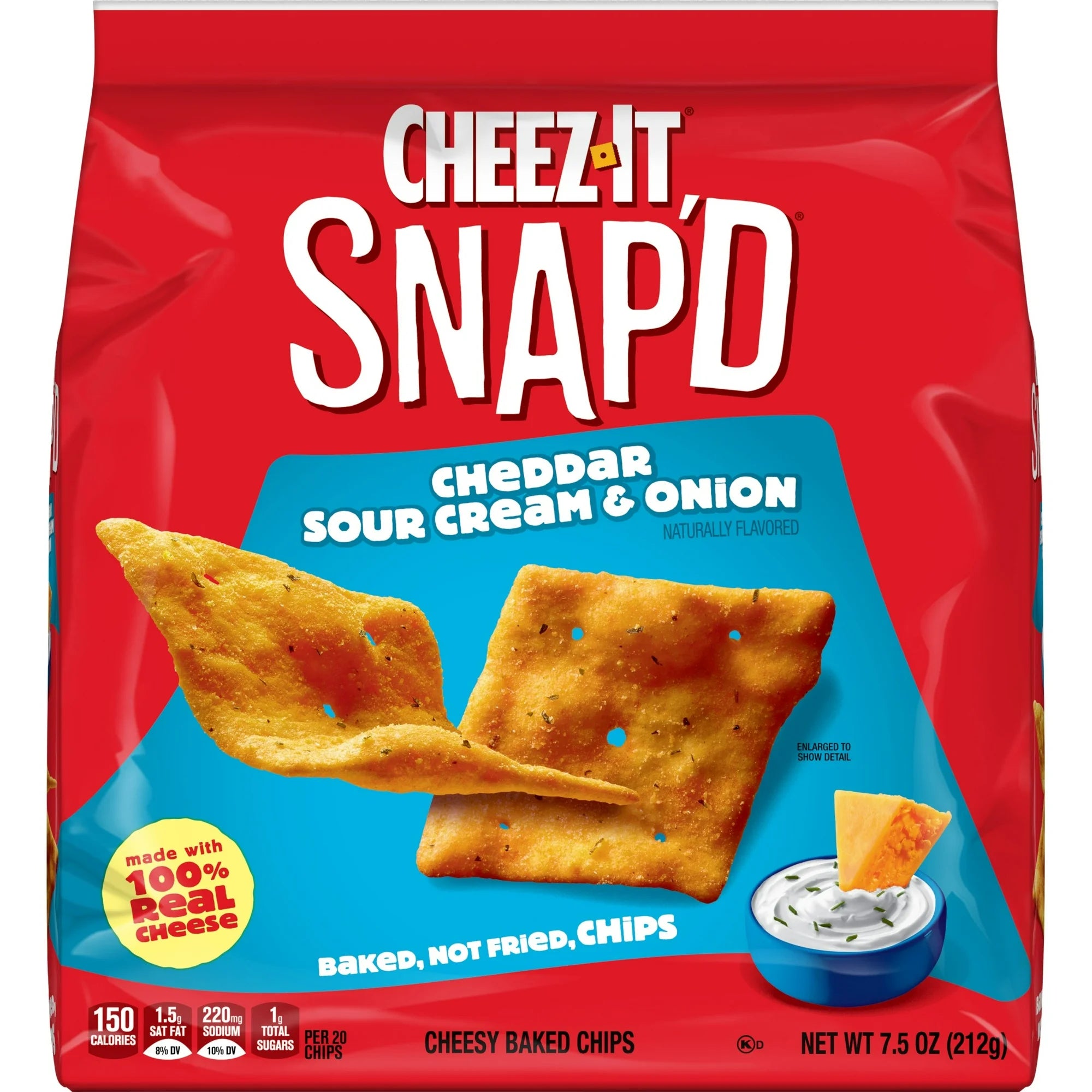 Cheez-It Snap'd Cheddar Sour Cream and Onion Cheesy Baked Chips