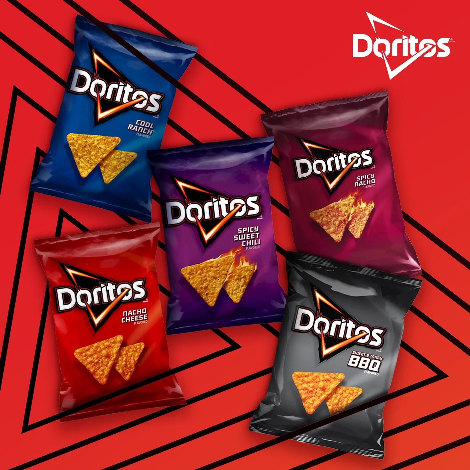 Chips tortilla saveur Buffalo et Ranch Blazin' de Doritos