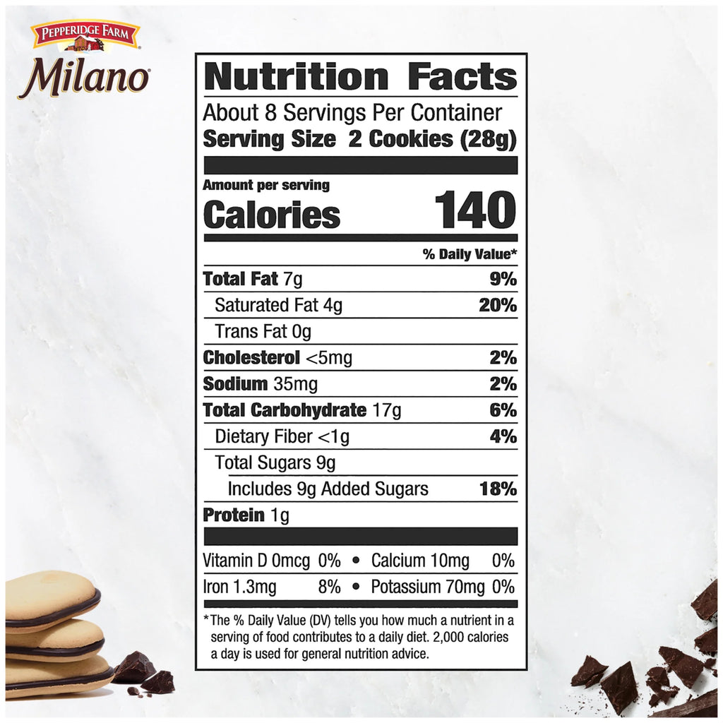 Pepperidge Farm Milano Double Dark Chocolate Cookies (15 Cookies) – Classic American Cookies