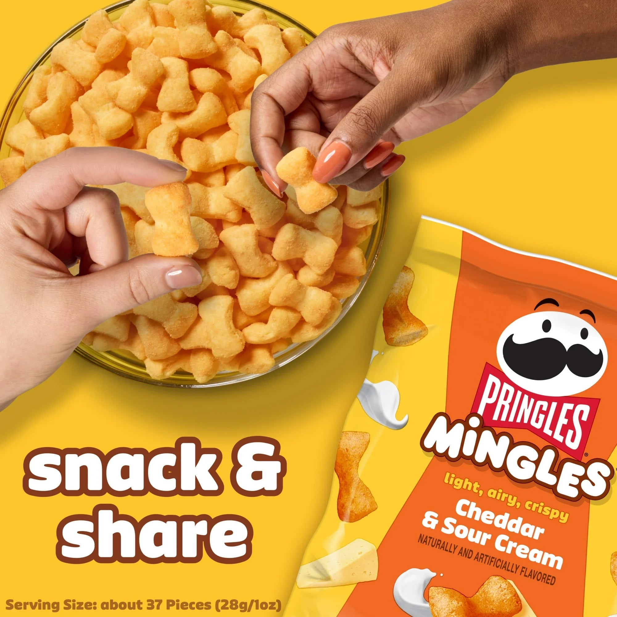 Pringles Mingles Cheddar and Sour Cream Puffed Snacks