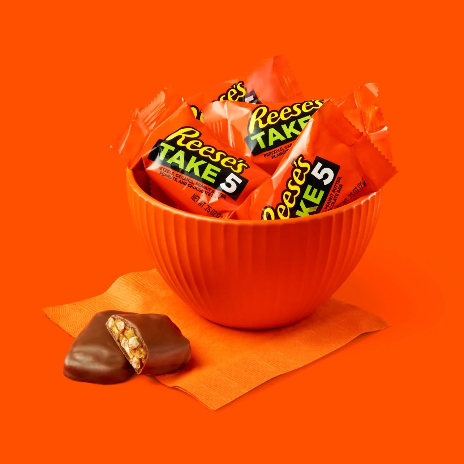 Barres de bretzel, cacahuètes et chocolat Reese's Take 5 – Bonbons américains sucrés-salés