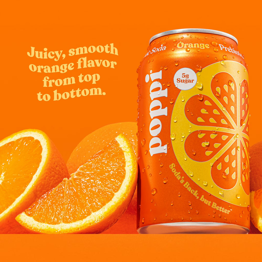 poppi boisson gazeuse prébiotique orange