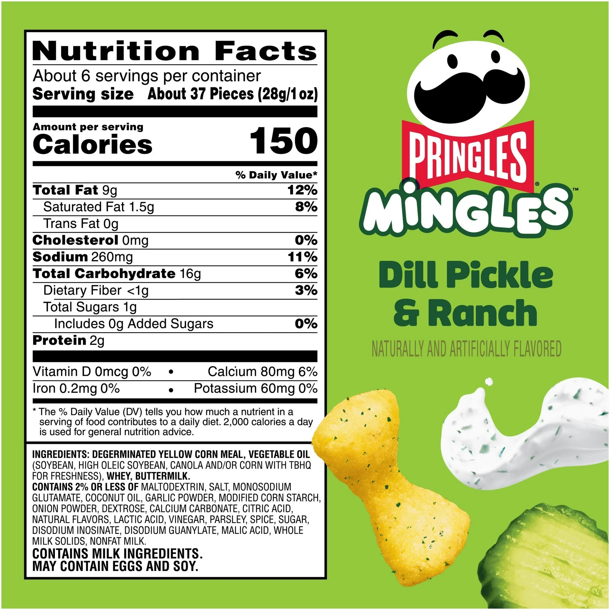 Pringles Mingles Dill Pickle and Ranch Puffed Snacks