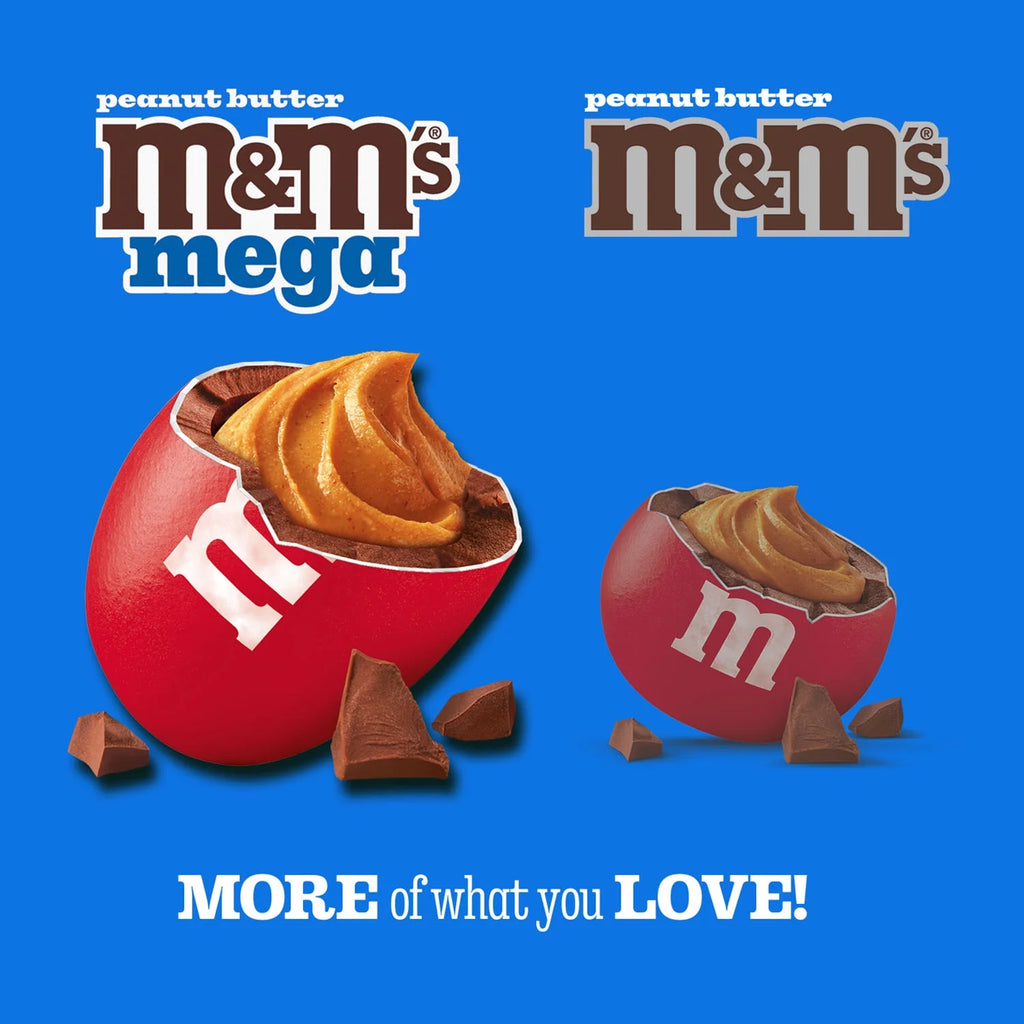 M&M's Mega Bonbons au chocolat et au beurre de cacahuète