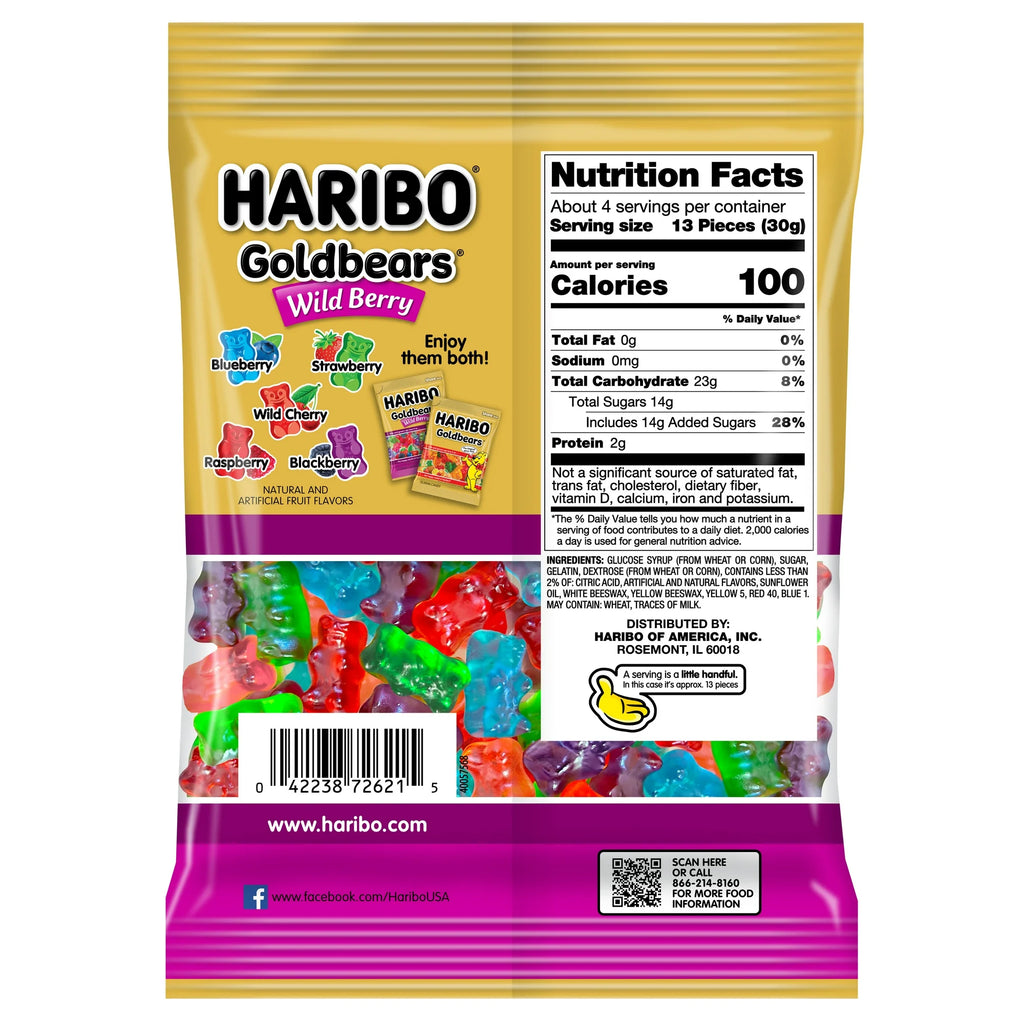 Bonbons gélifiés Haribo Goldbears aux fruits des bois