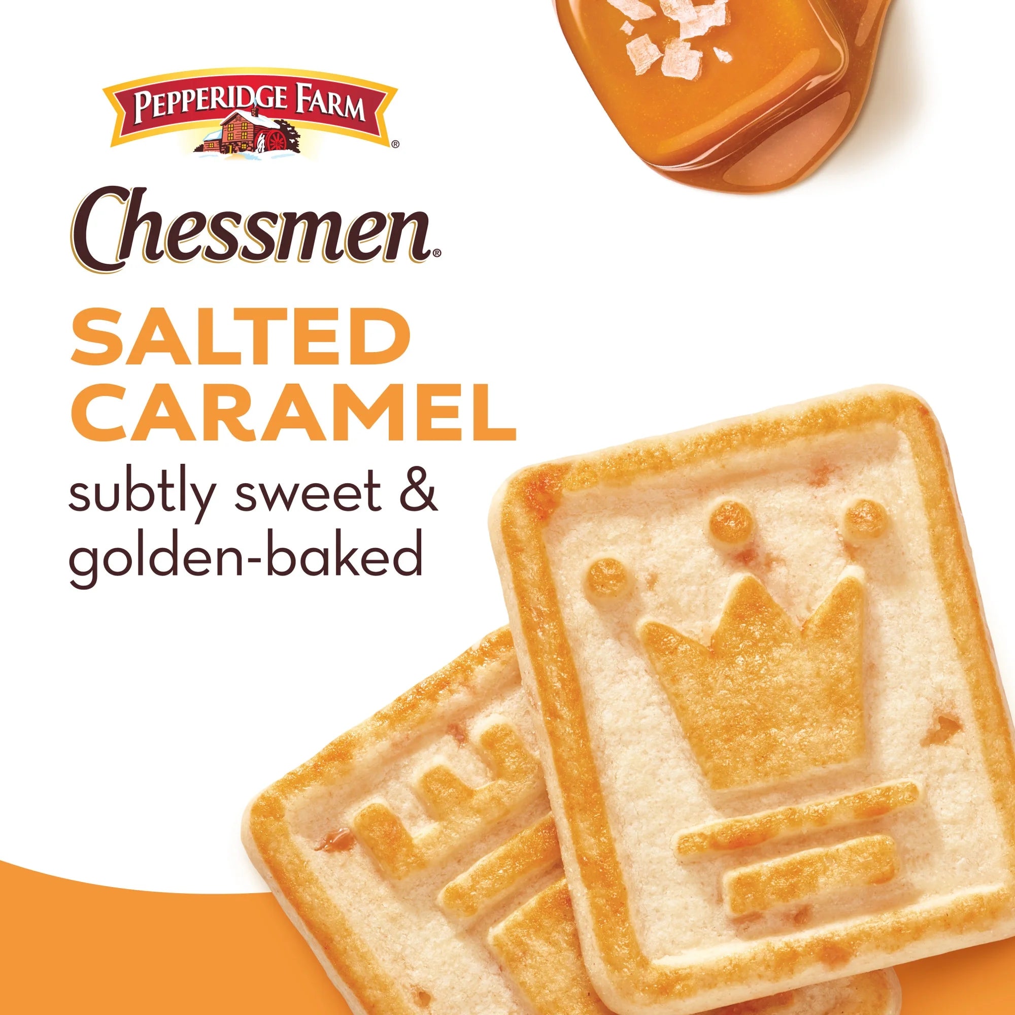 Pepperidge Farm Chessmen Salted Caramel Cookies – Classic American Cookies