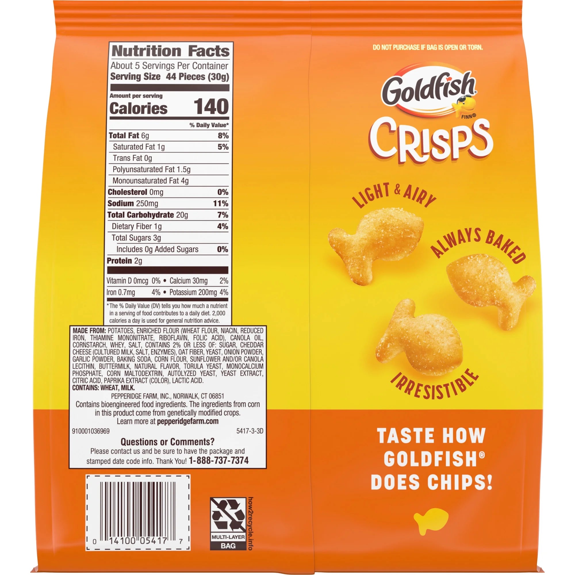 Chips Goldfish au cheddar