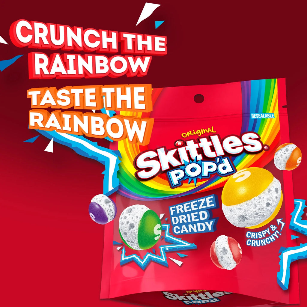 Skittles Pop'd Originals Freeze Dried Candy