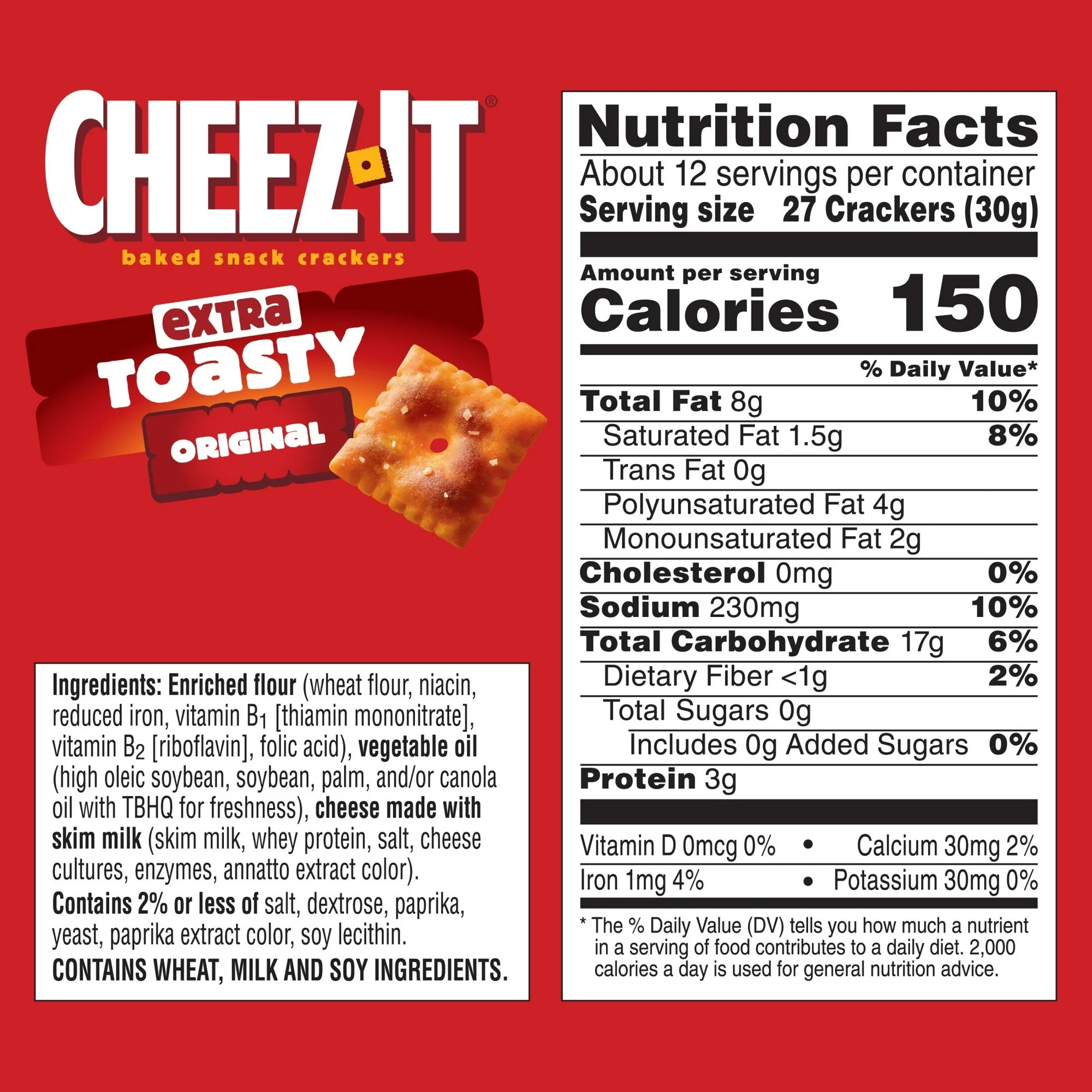 Cheez-It Extra Toasty Cheese Crackers