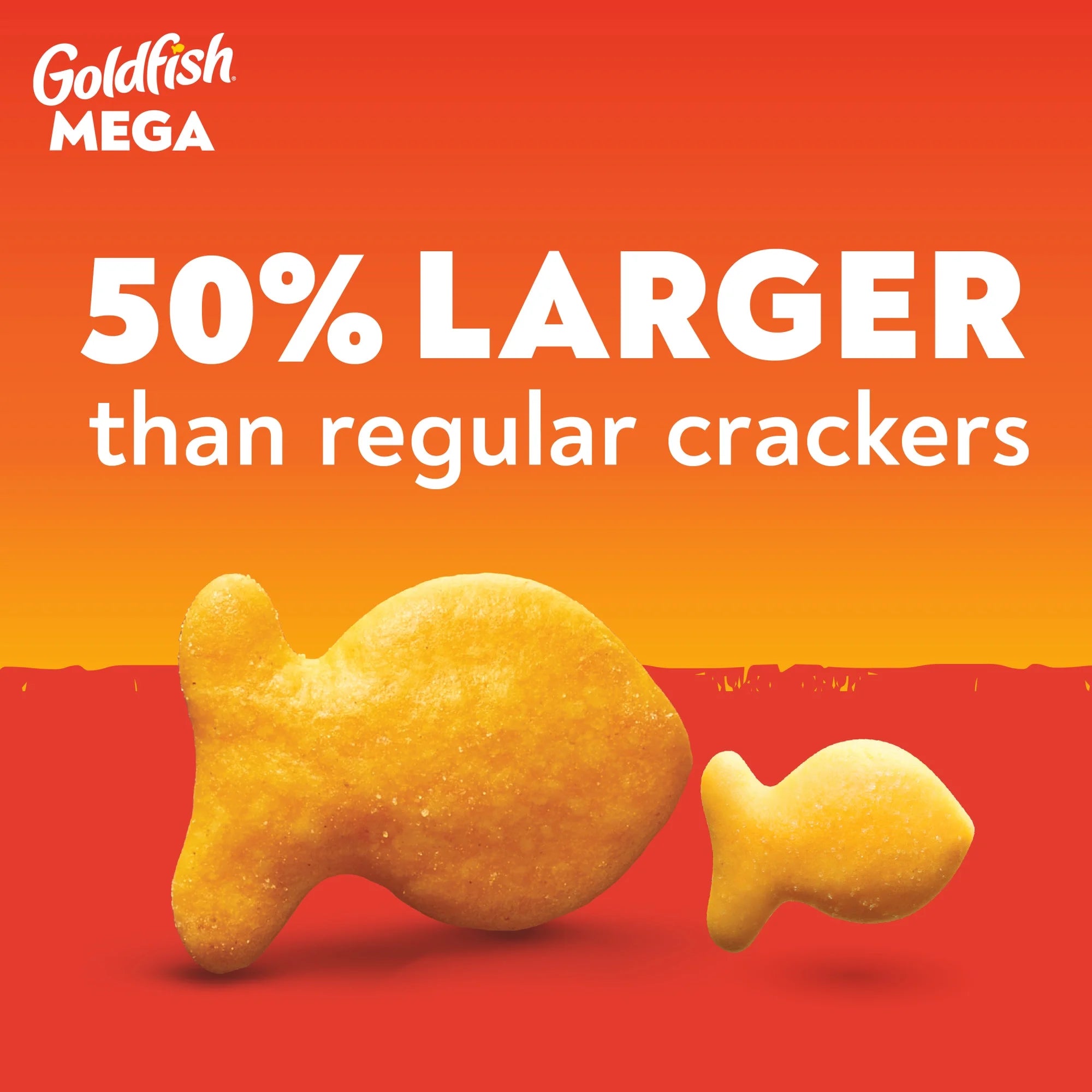 Goldfish Mega Bites Sharp Cheddar Crackers