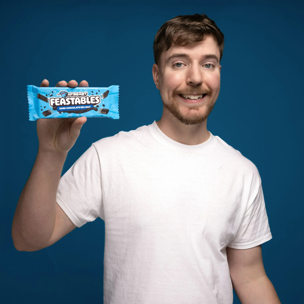 Feastables MrBeast Barre de Chocolat Noir et Sel de Mer