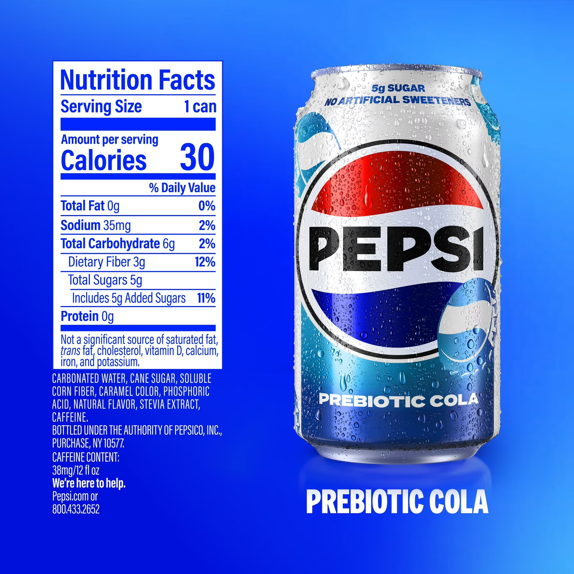 Pepsi Prebiotic Cola Soda