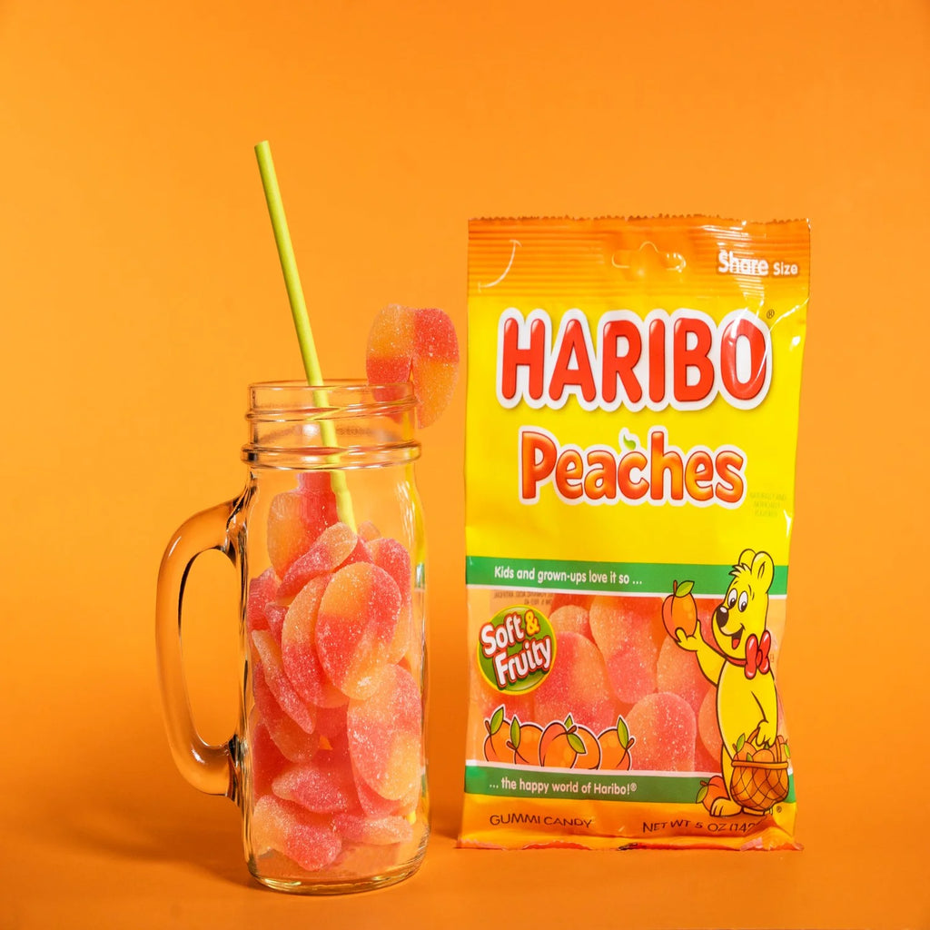 Bonbons gélifiés Haribo à la pêche