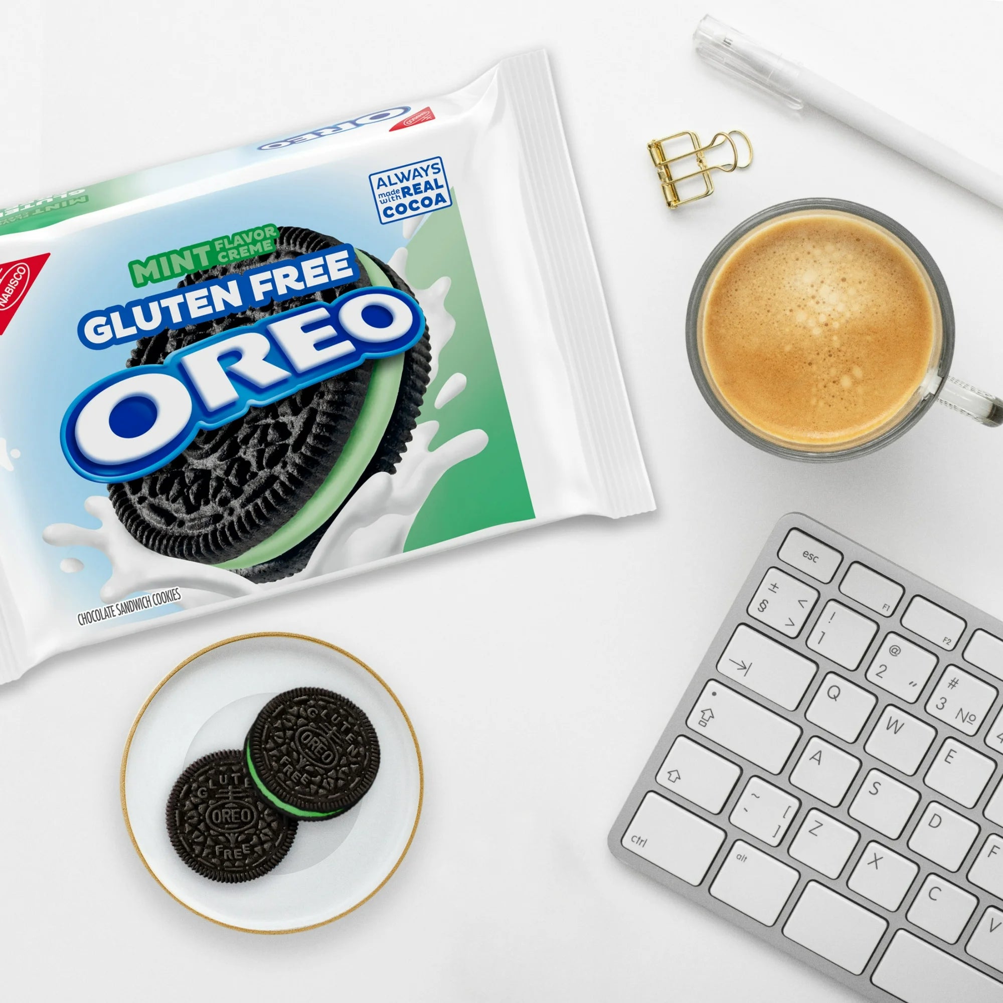 Biscuits Oreo sans gluten à la crème de menthe et au chocolat – Biscuits au chocolat et à la menthe