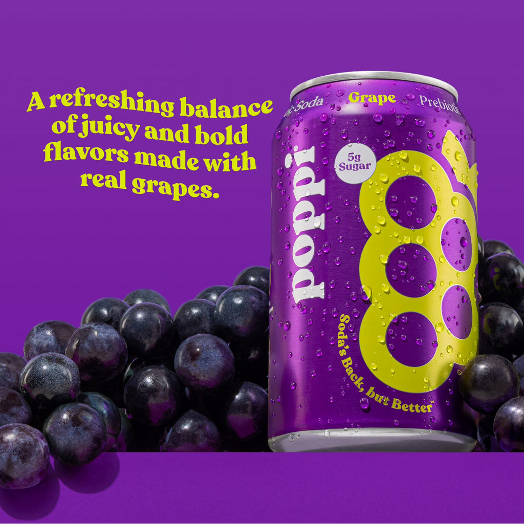 poppi Prebiotic Soda Grape