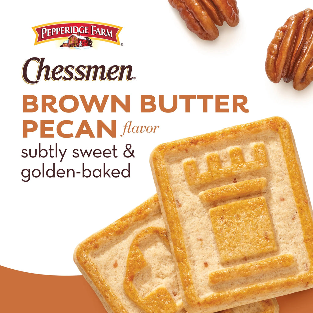 Biscuits Pepperidge Farm Chessmen à la saveur de noix de pécan et beurre noisette – Biscuits américains classiques