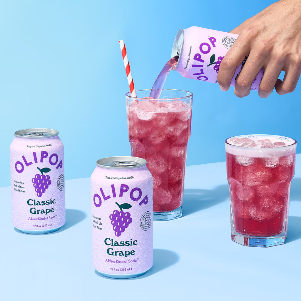 Olipop Boisson gazeuse prébiotique raisin classique