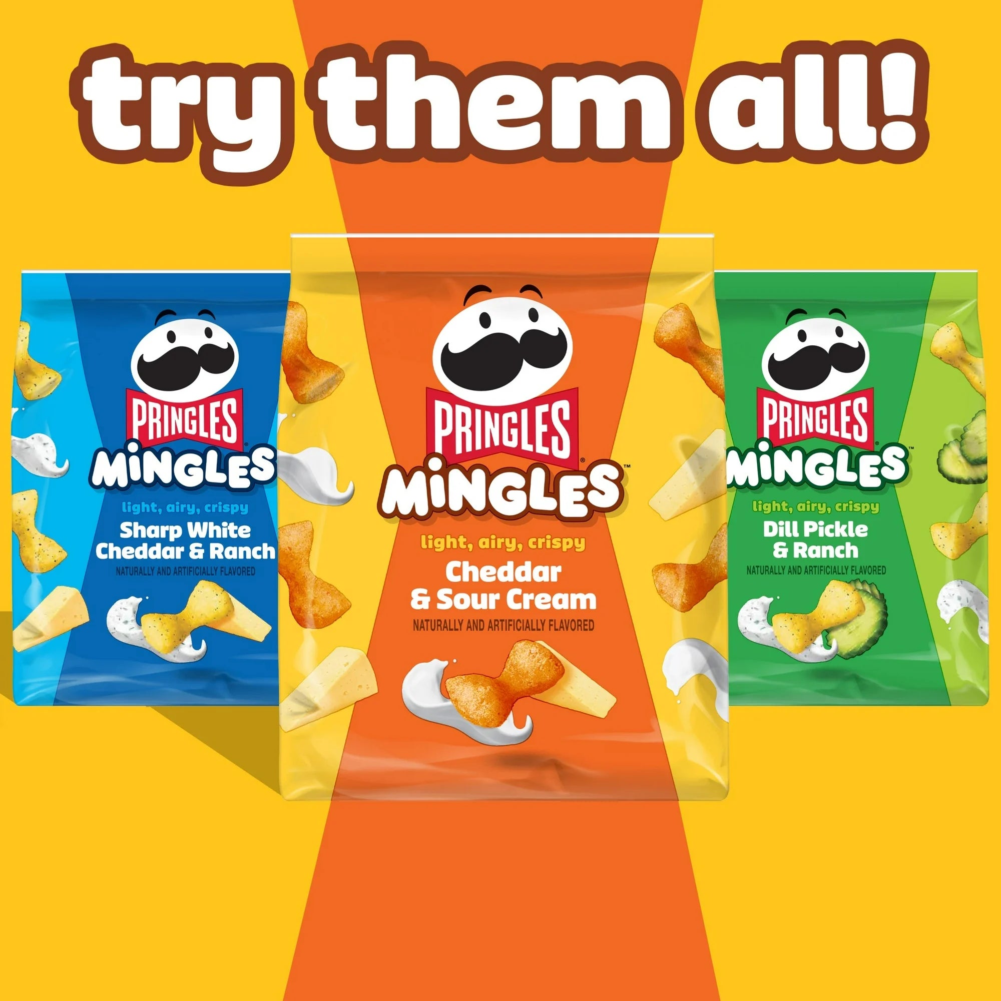Pringles Mingles Cheddar and Sour Cream Puffed Snacks