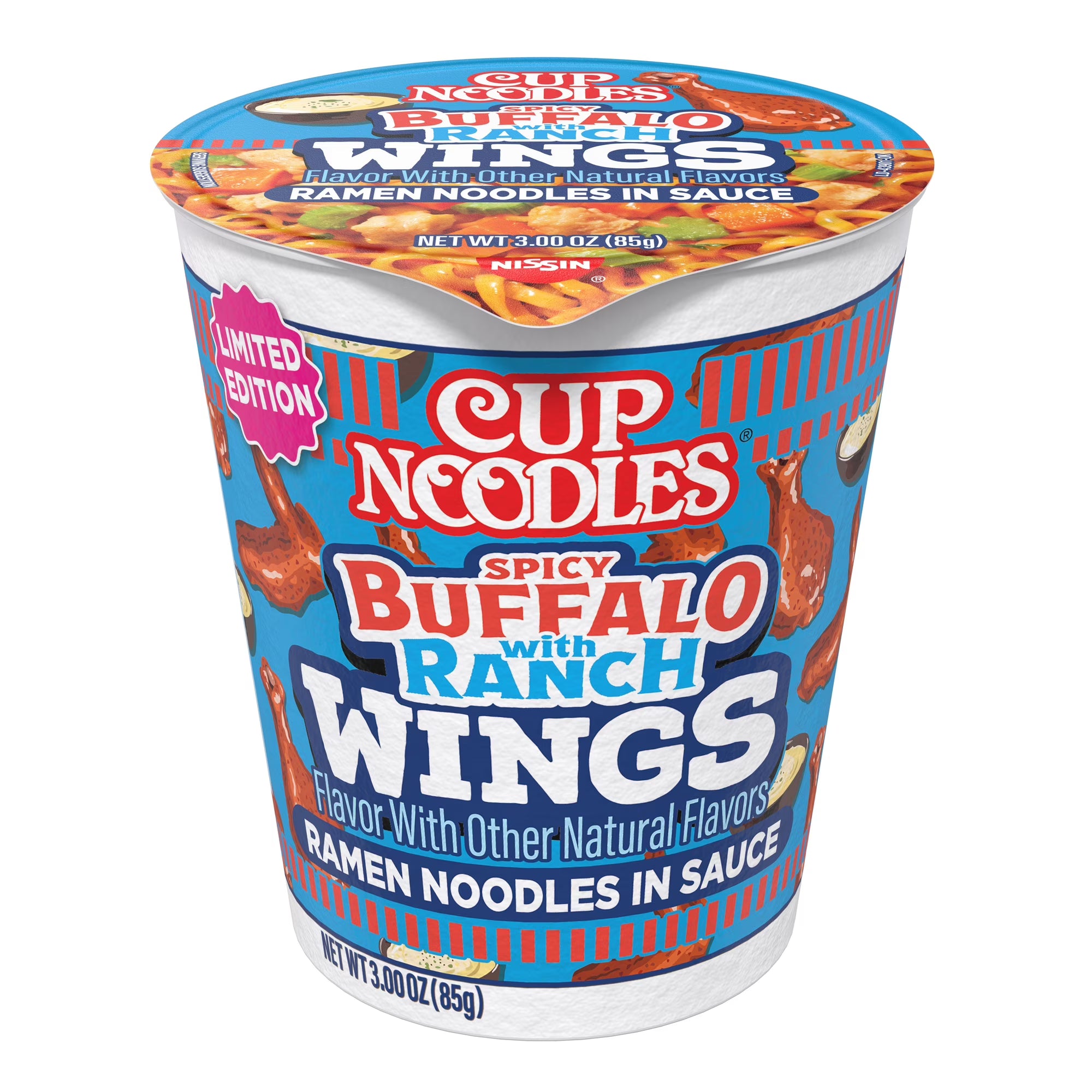 Nissin Cup Noodles Hot Wings Buffalo With Ranch Flavor