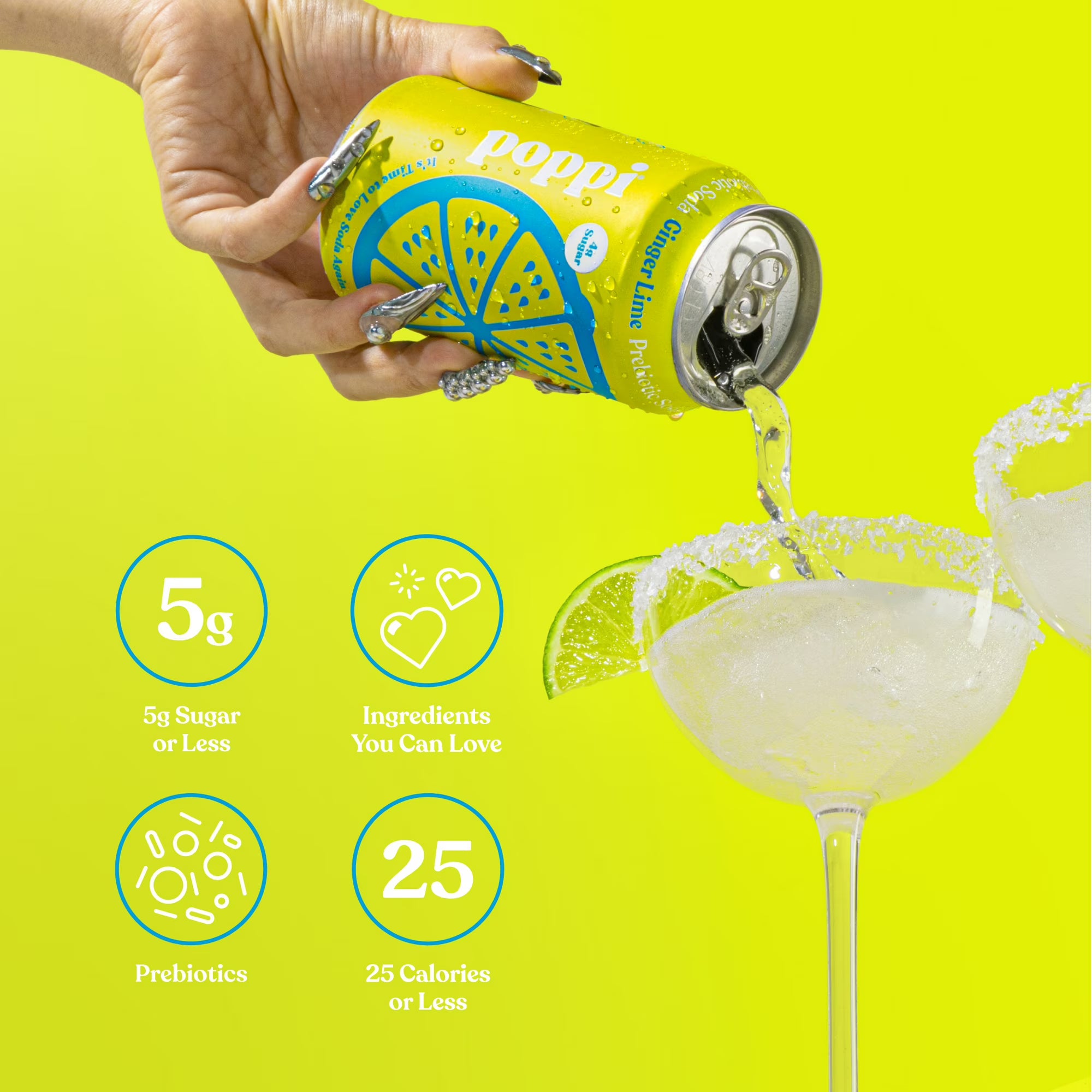 poppi Prebiotic Soda Ginger Lime