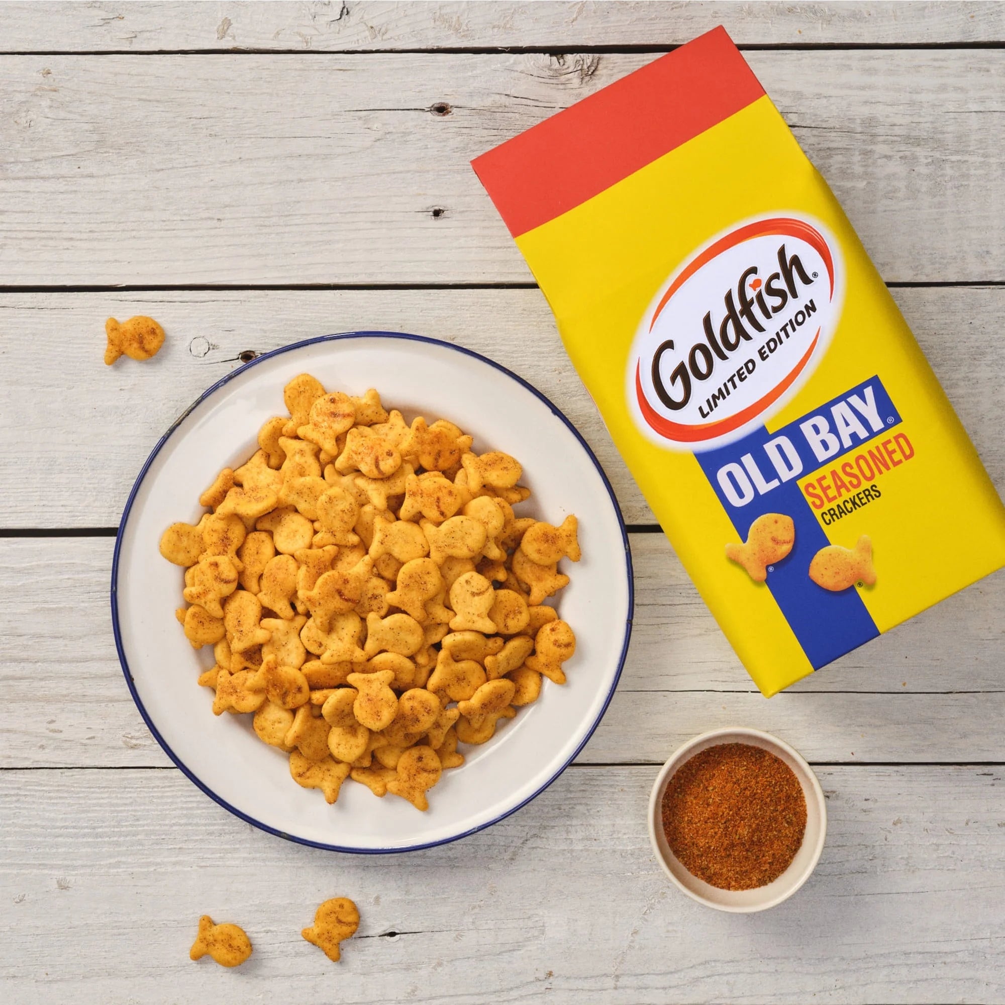 Biscuits Goldfish assaisonnés Old Bay
