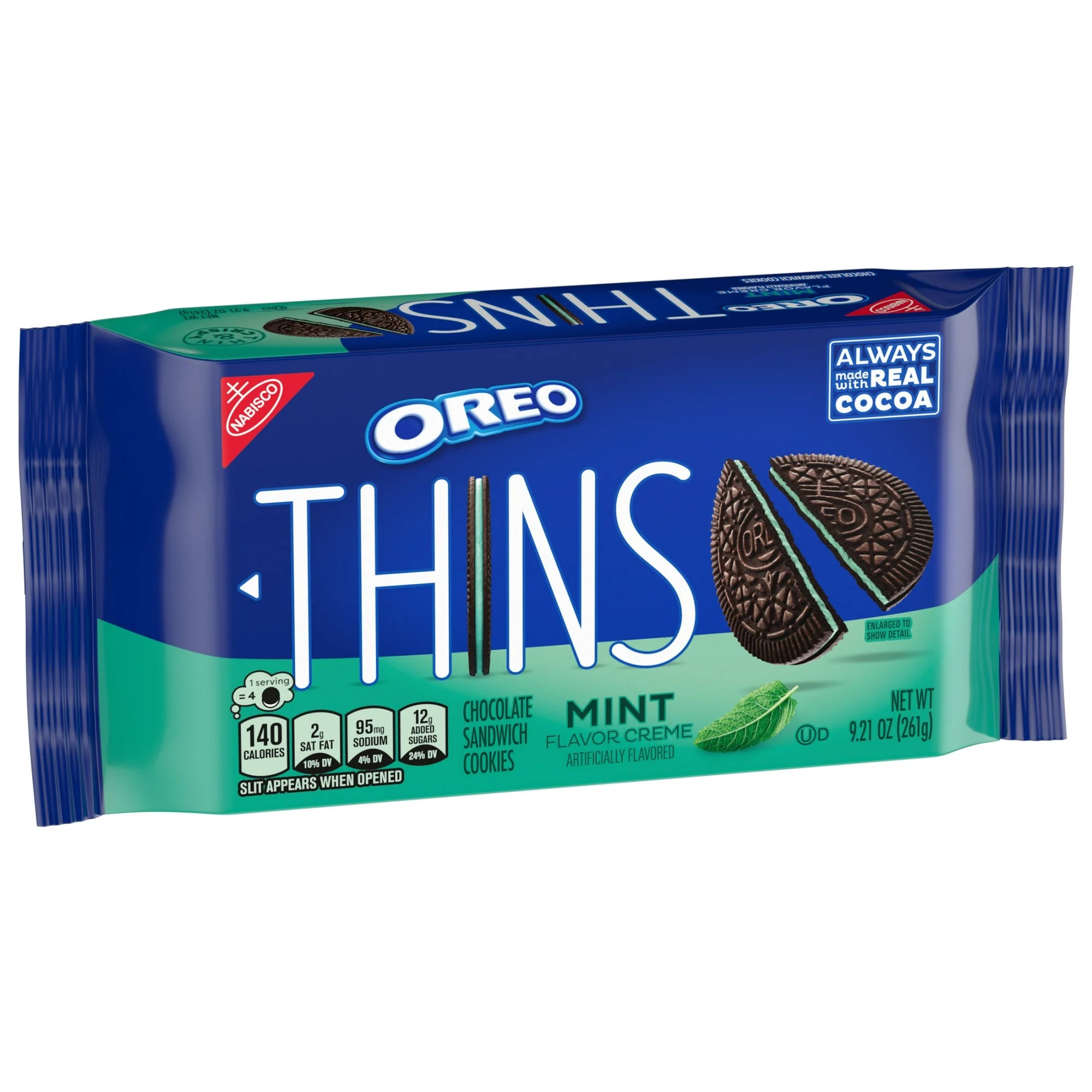 Oreo Thins Mint Creme Chocolate Sandwich Cookies – Thin Mint Chocolate Cookies