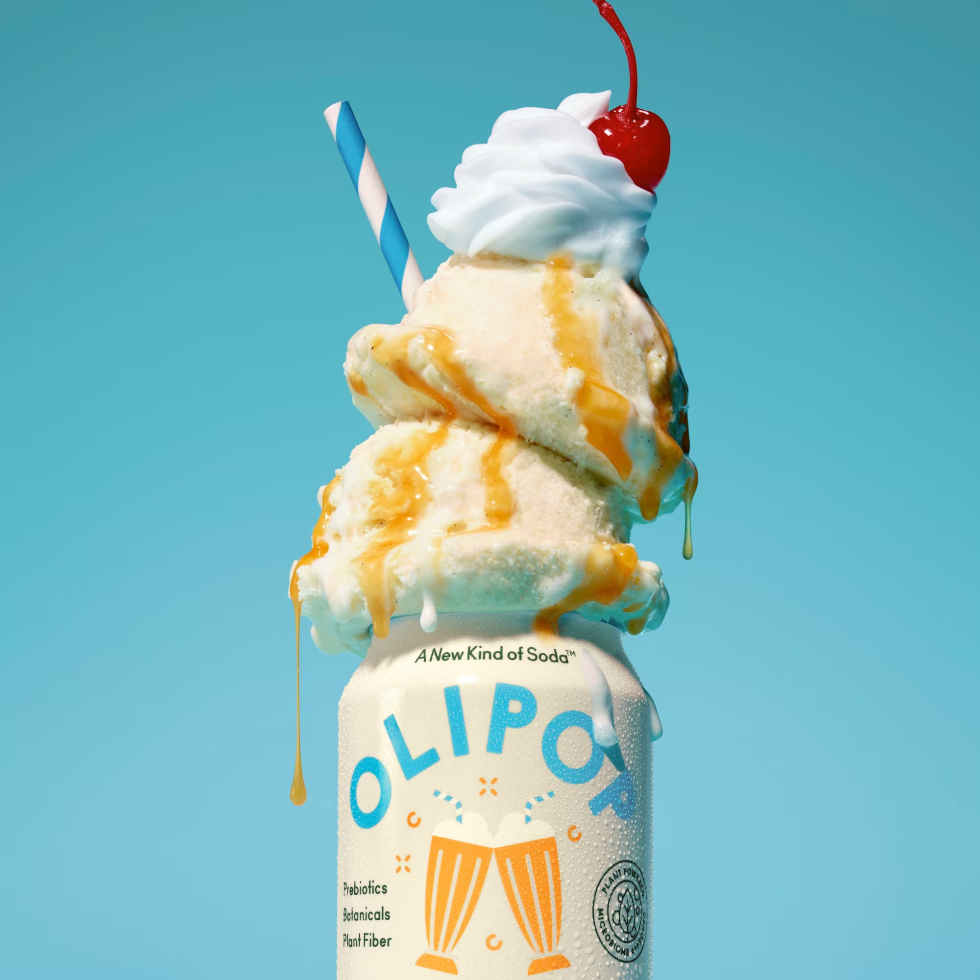Boisson gazeuse prébiotique Olipop saveur crème soda