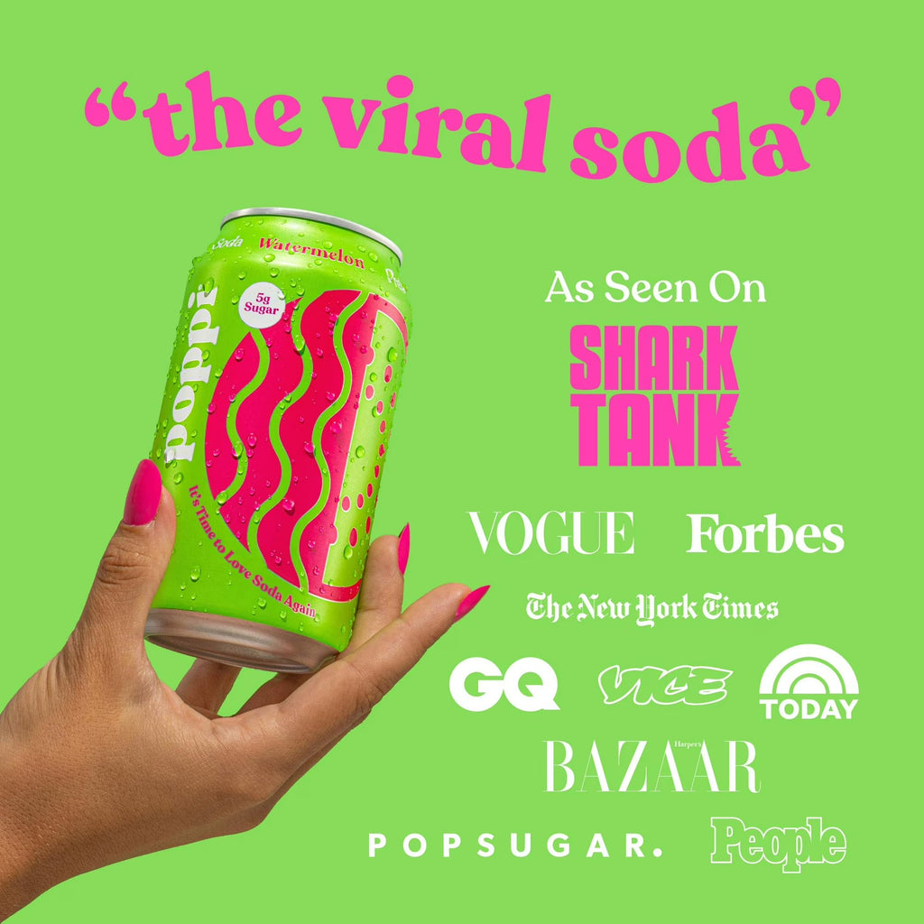 boisson gazeuse prébiotique pastèque Poppi