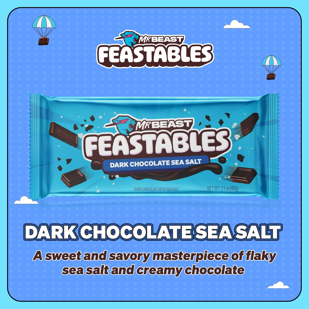 Feastables MrBeast Barre de Chocolat Noir et Sel de Mer