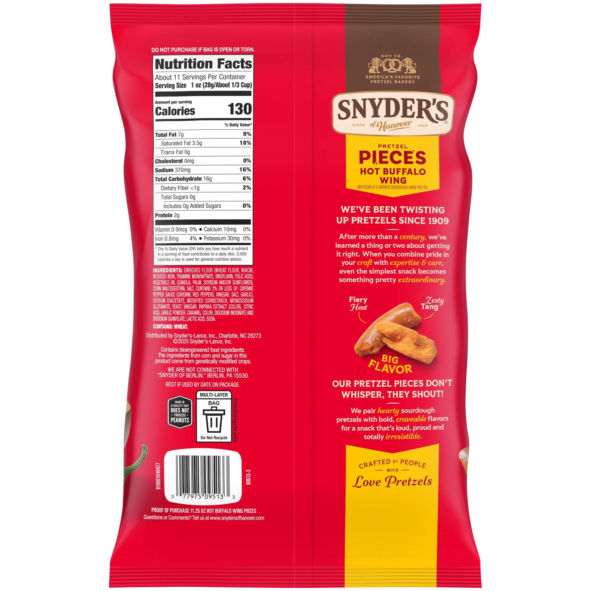 Snyder's of Hanover Hot Buffalo Wing Pretzel Pieces