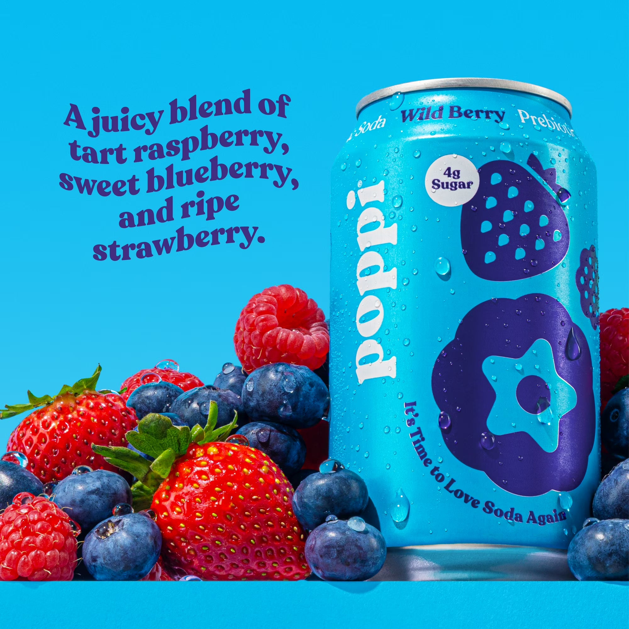 poppi Prebiotic Soda Wild Berry