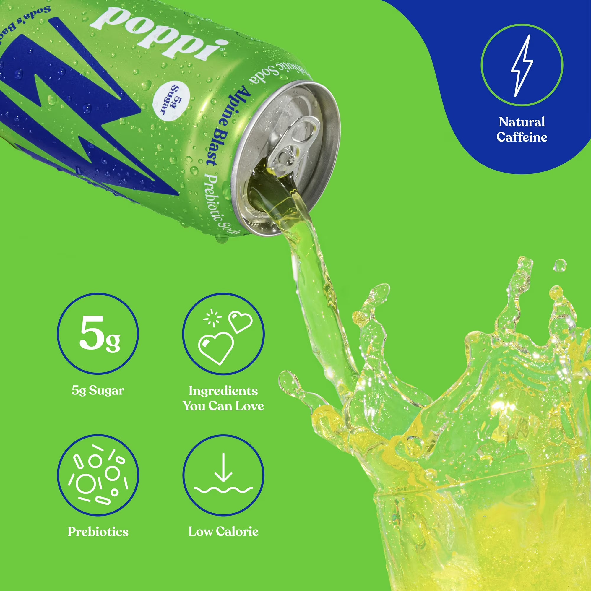 poppi boisson gazeuse prébiotique Alpine Blast