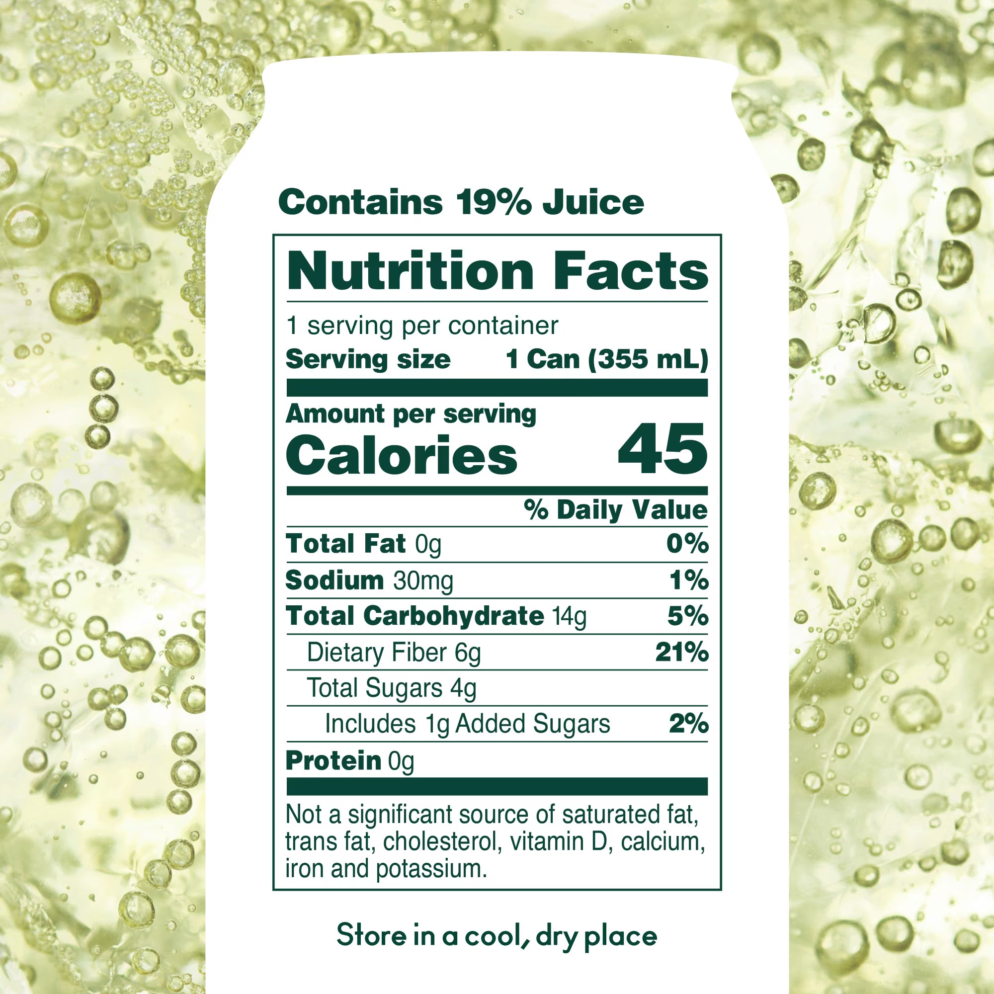 OLIPOP Prebiotic Soda Lemon Lime