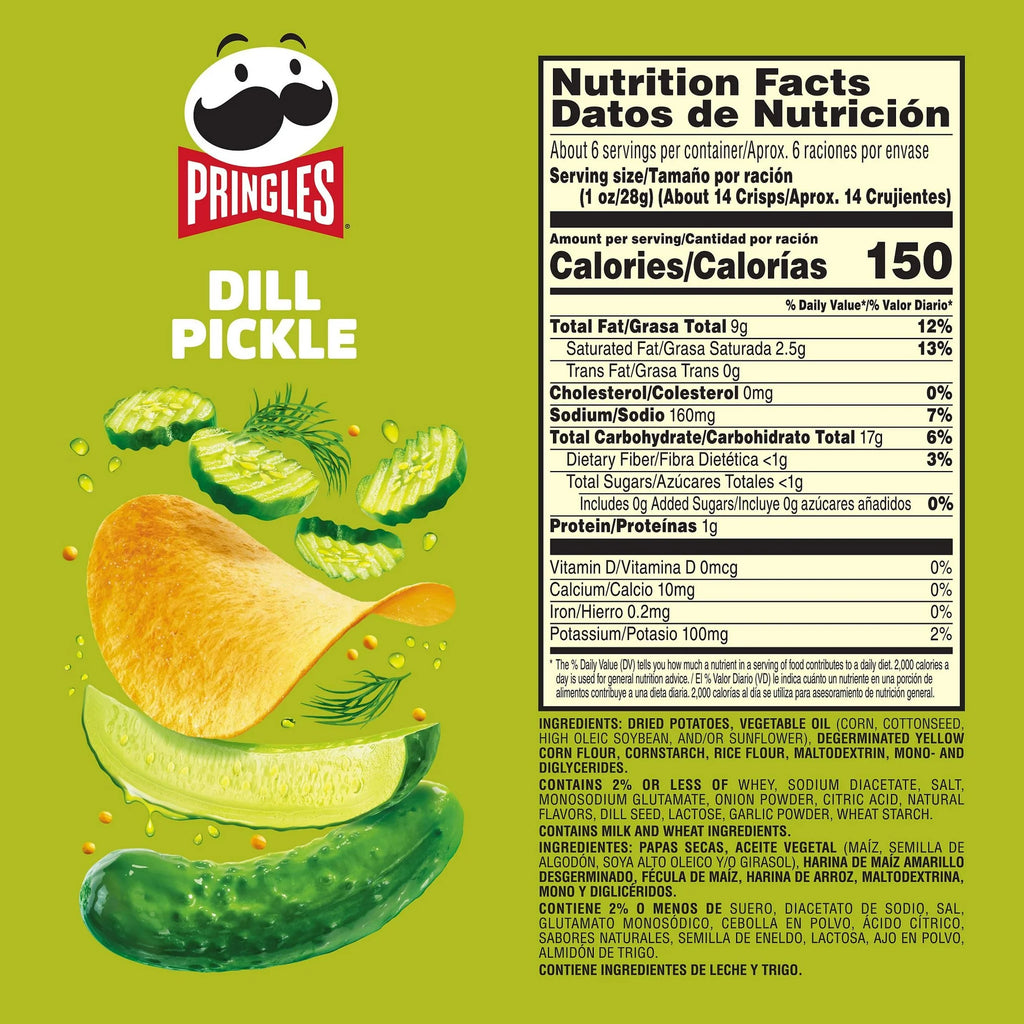 Pringles Dill Pickle Potato Crisps