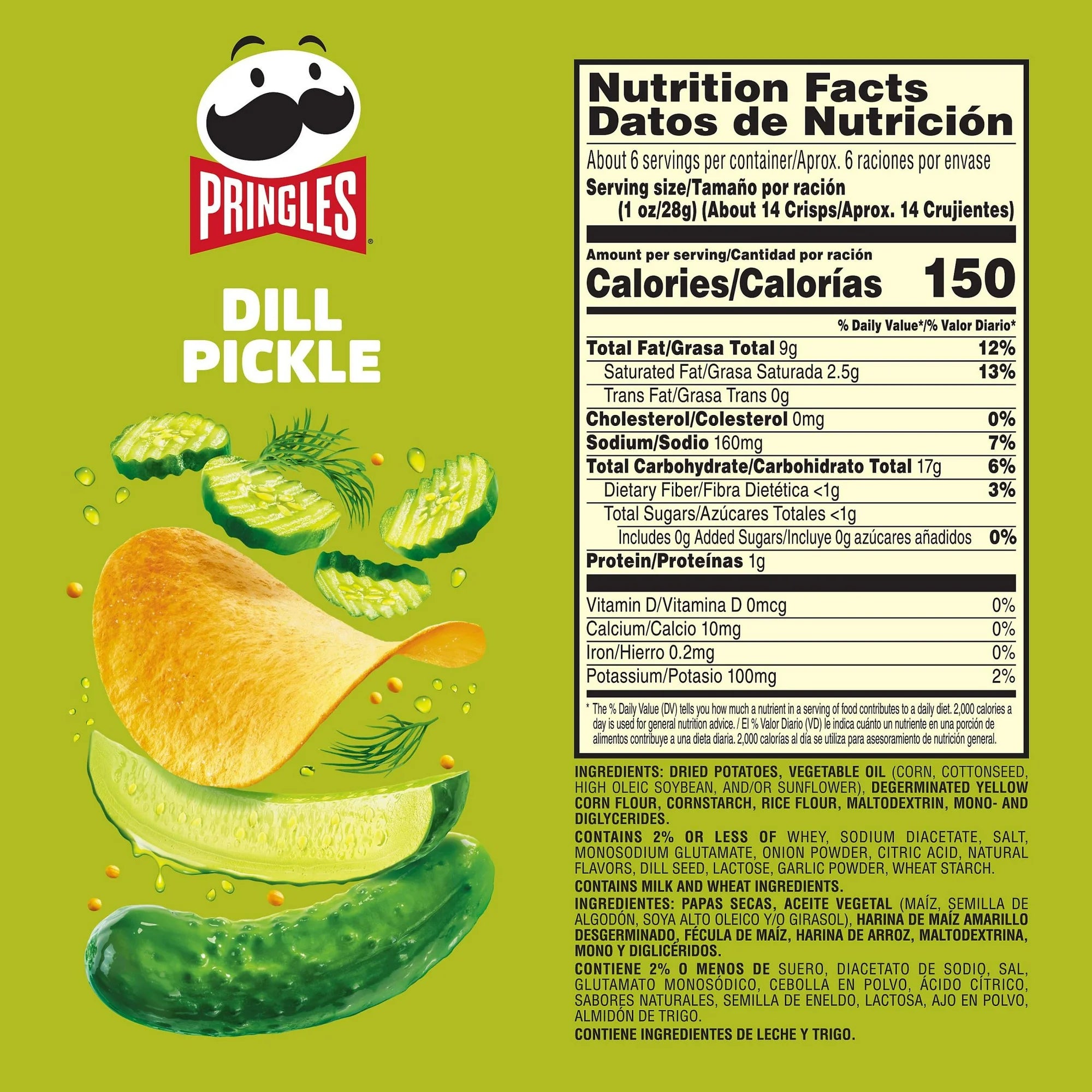Pringles Dill Pickle Potato Crisps