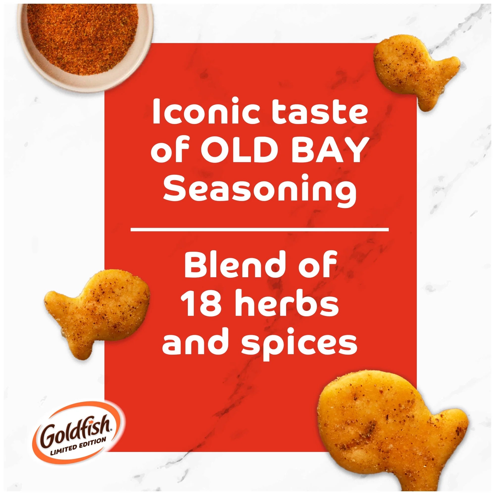 Biscuits Goldfish assaisonnés Old Bay