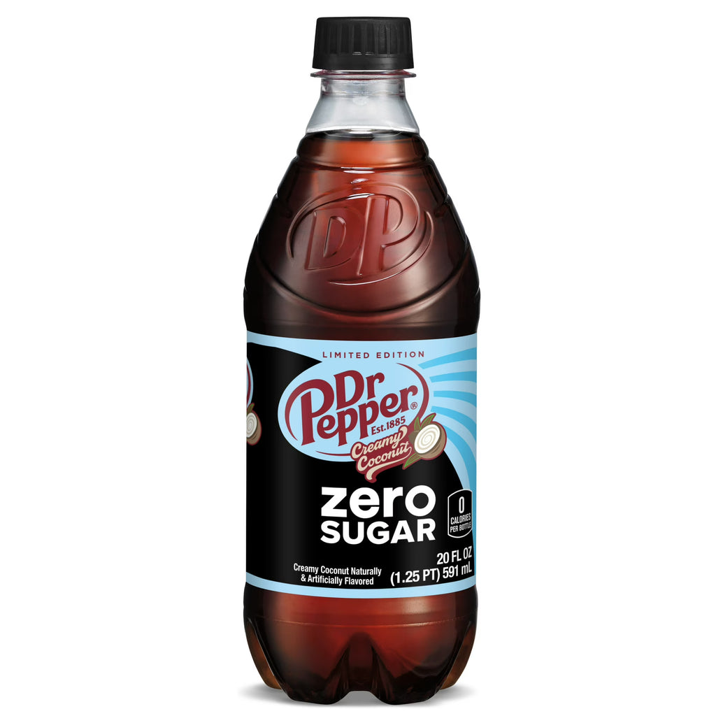 Boisson gazeuse Dr Pepper zéro sucre à la noix de coco crémeuse