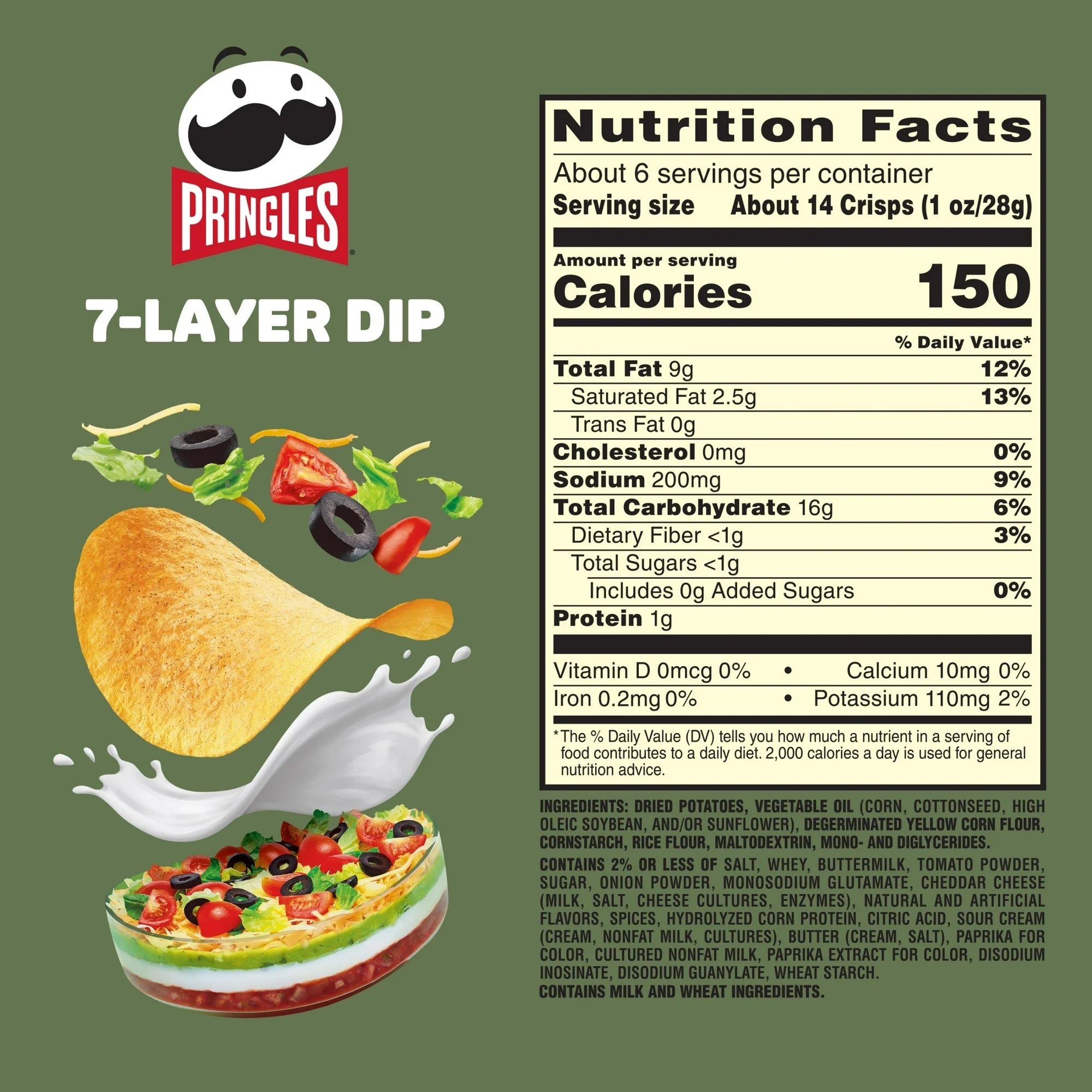 Pringles 7-Layer Dip Potato Crisps