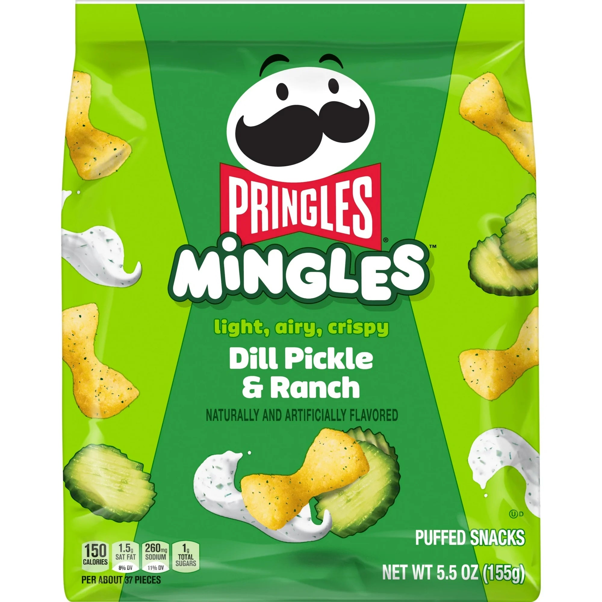 Pringles Mingles Dill Pickle and Ranch Puffed Snacks