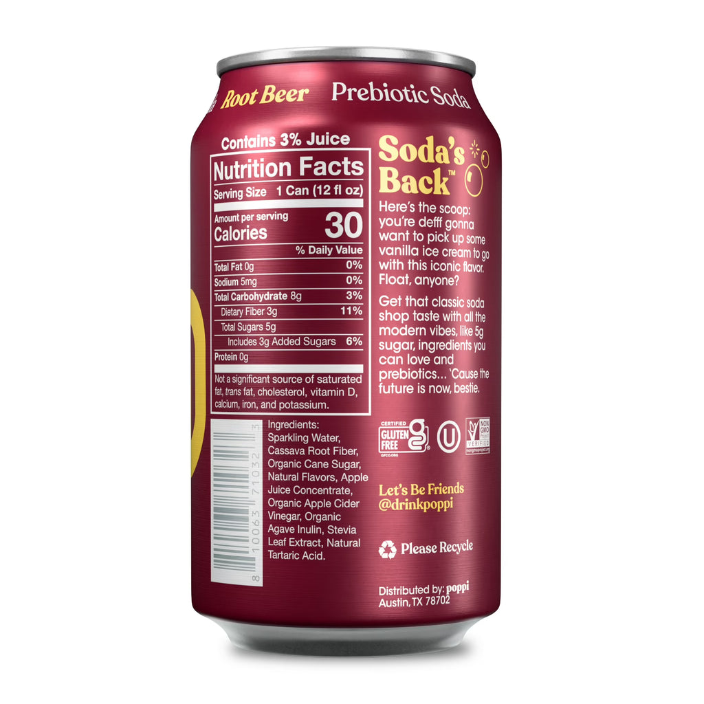 poppi Prebiotic Soda Root Beer